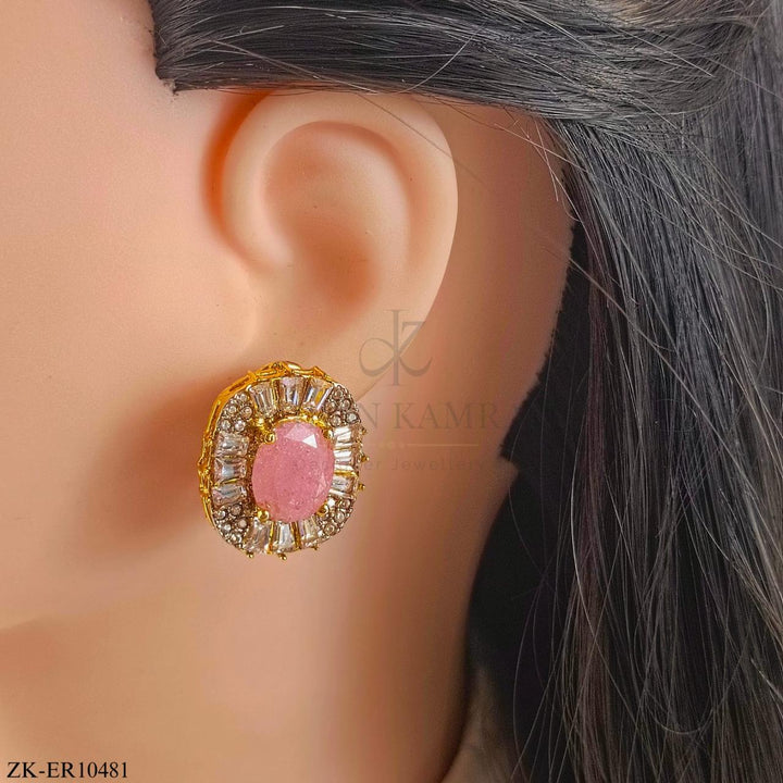 PINK STONES EARRINGS