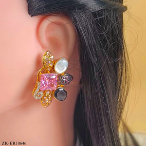 PINK STONES EARRINGS