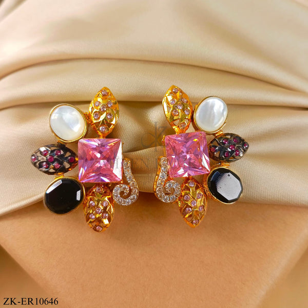 PINK STONES EARRINGS