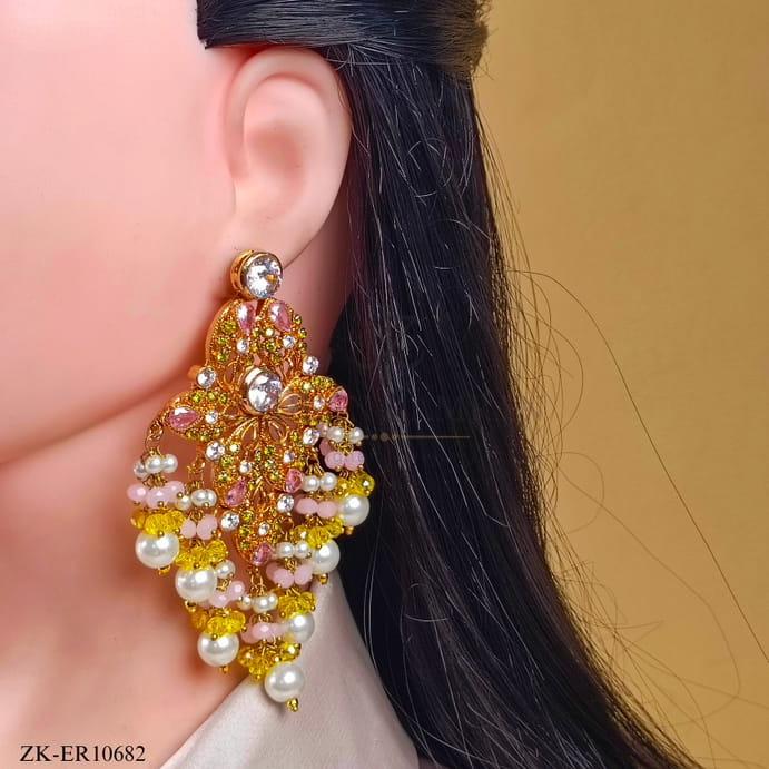 PINK STONES EARRINGS