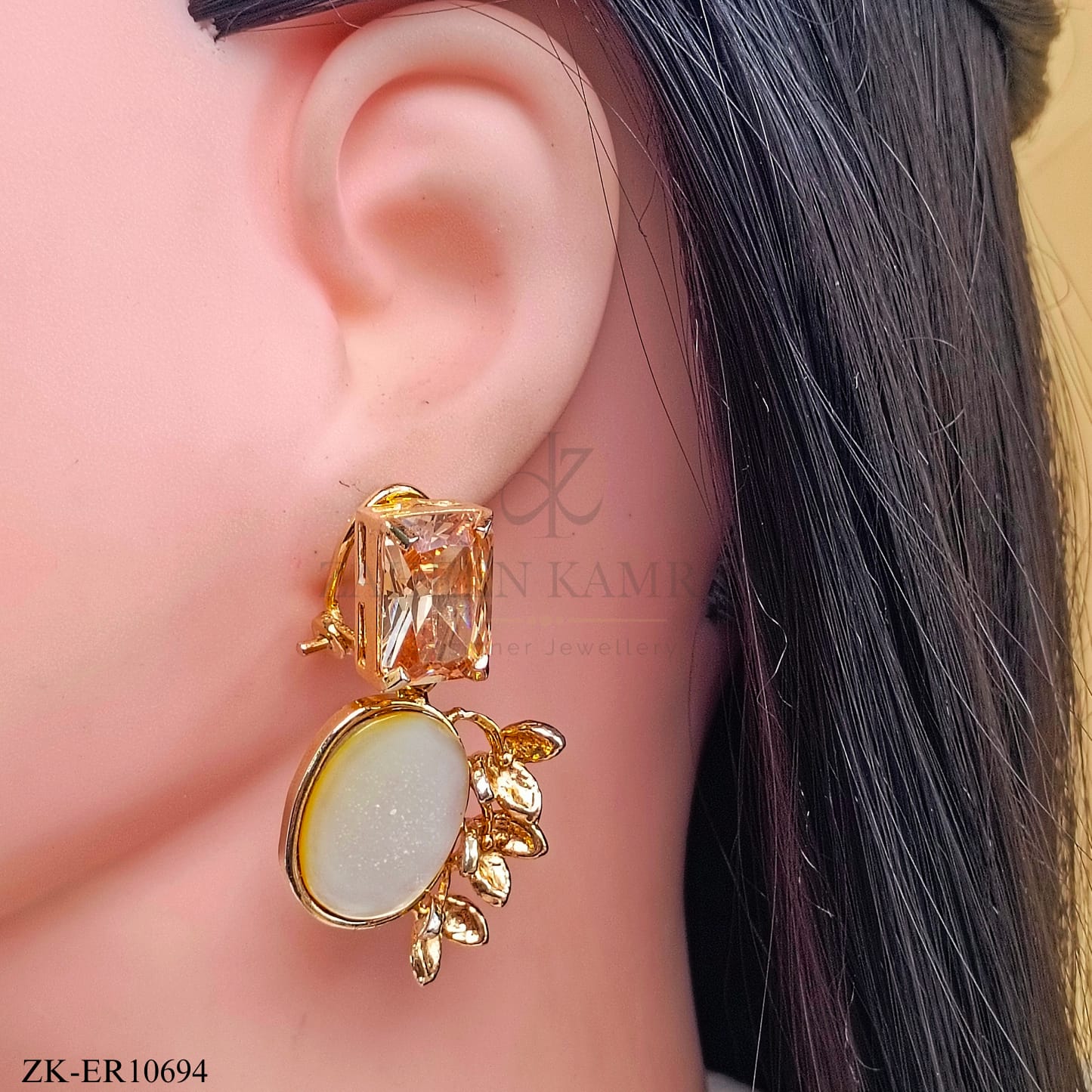 WHITE OPALS EARRINGS