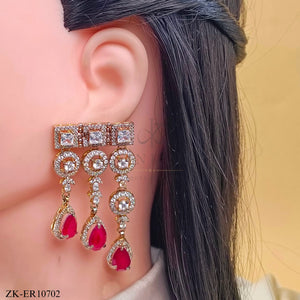 HANGING ZIRCONS EARRINGS