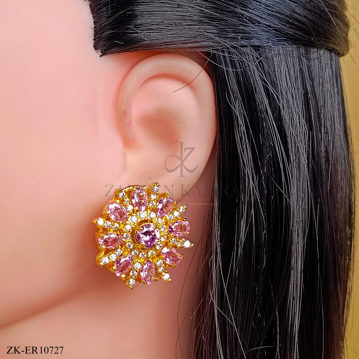 PINK STONES EARRINGS