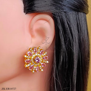 PINK STONES EARRINGS