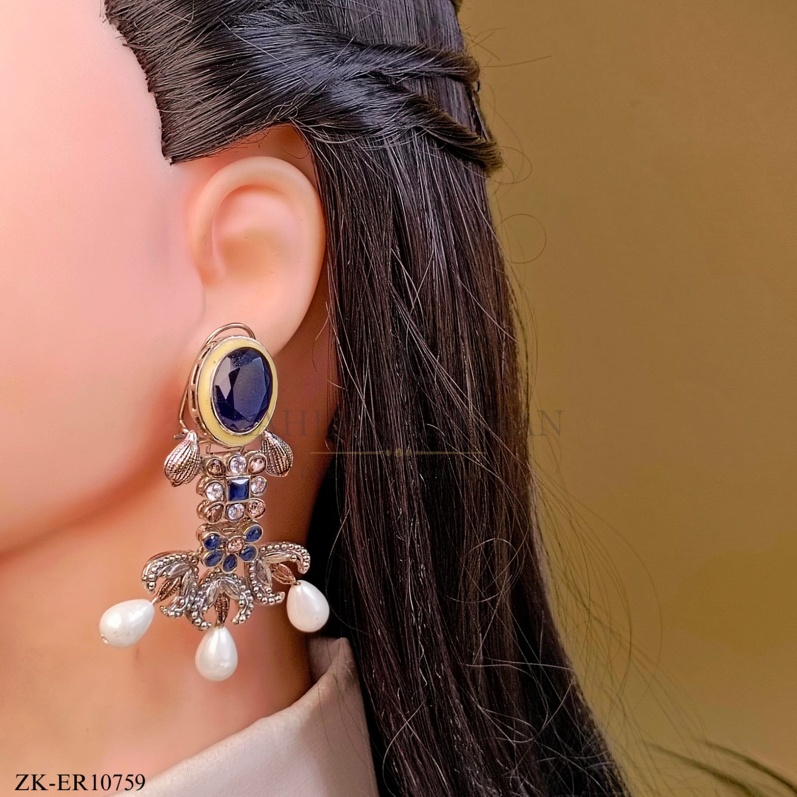 SAPPHIRE SILVER EARRINGS