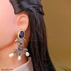 SAPPHIRE SILVER EARRINGS