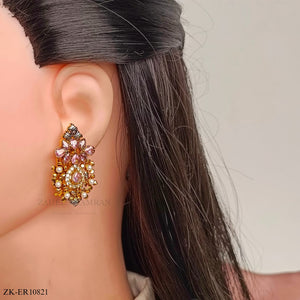 PINK STONES EARRINGS