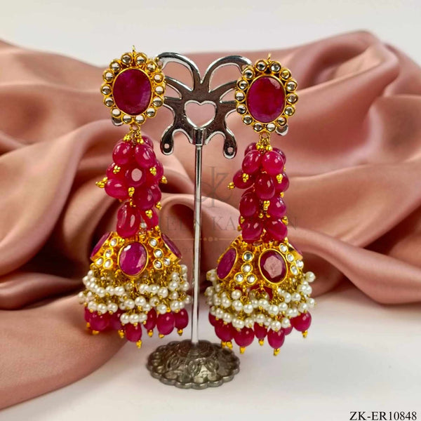 RUBY CLUSTER EARRINGS