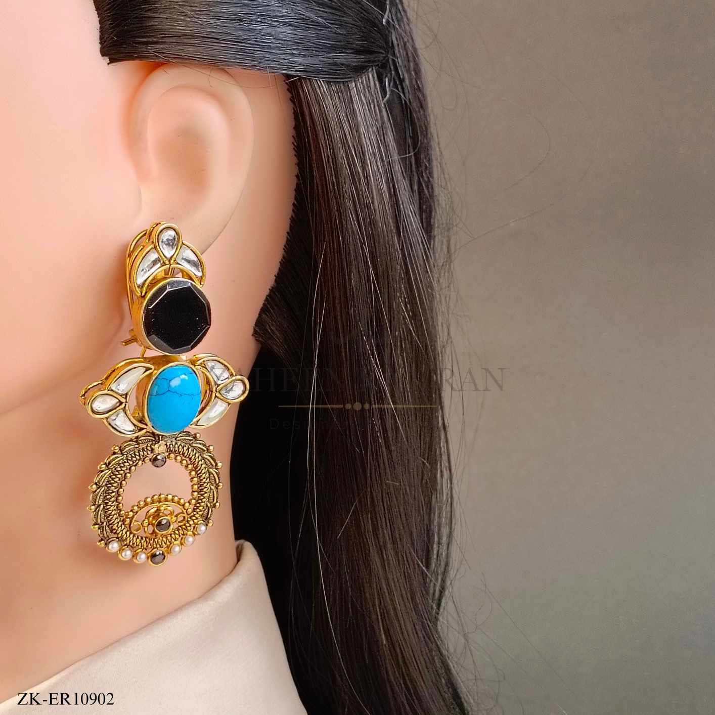ANTIQUE FEROZA EARRINGS