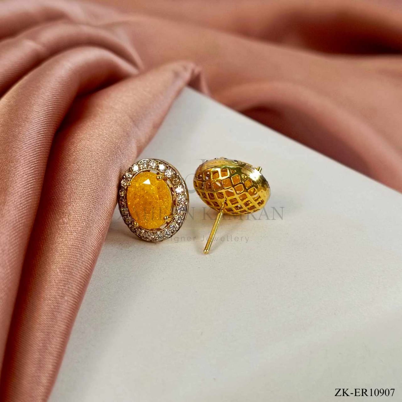 YELLOW JADE EARRINGS