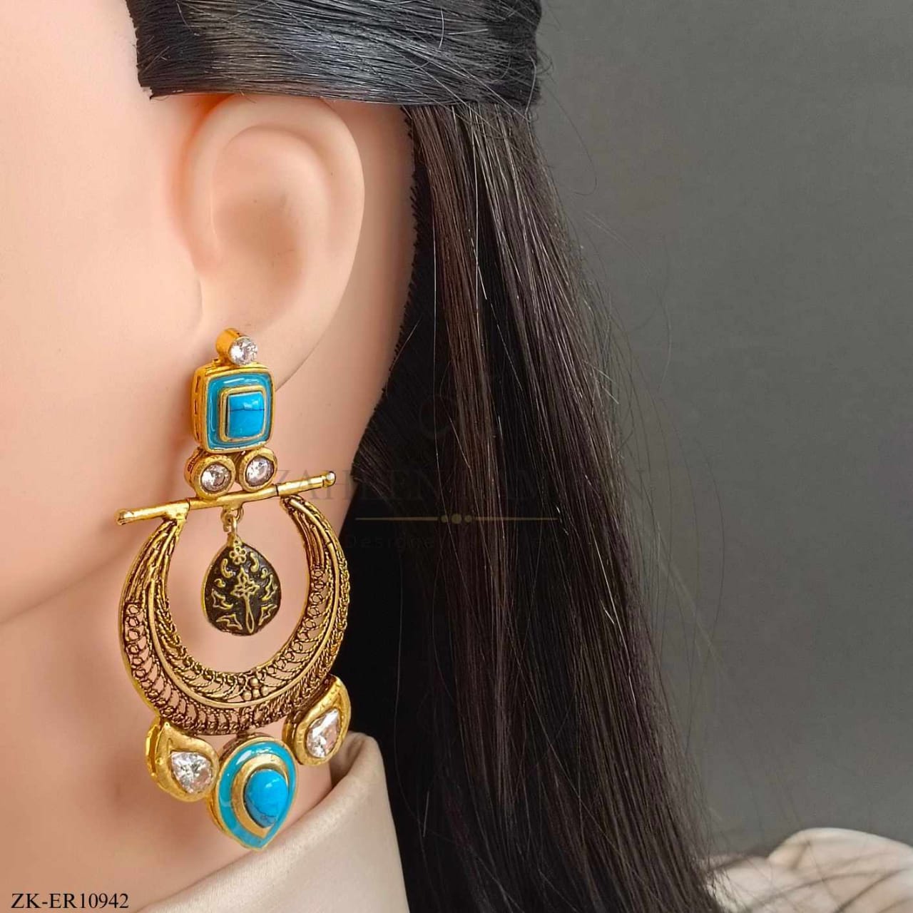 ANTIQUE FEROZA EARRINGS
