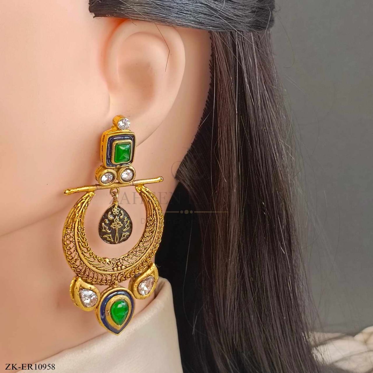 ANTIQUE EMERALD EARRINGS