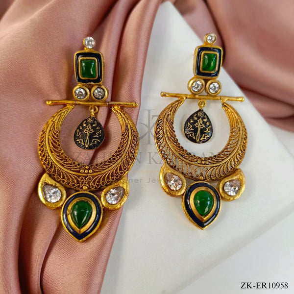 ANTIQUE EMERALD EARRINGS