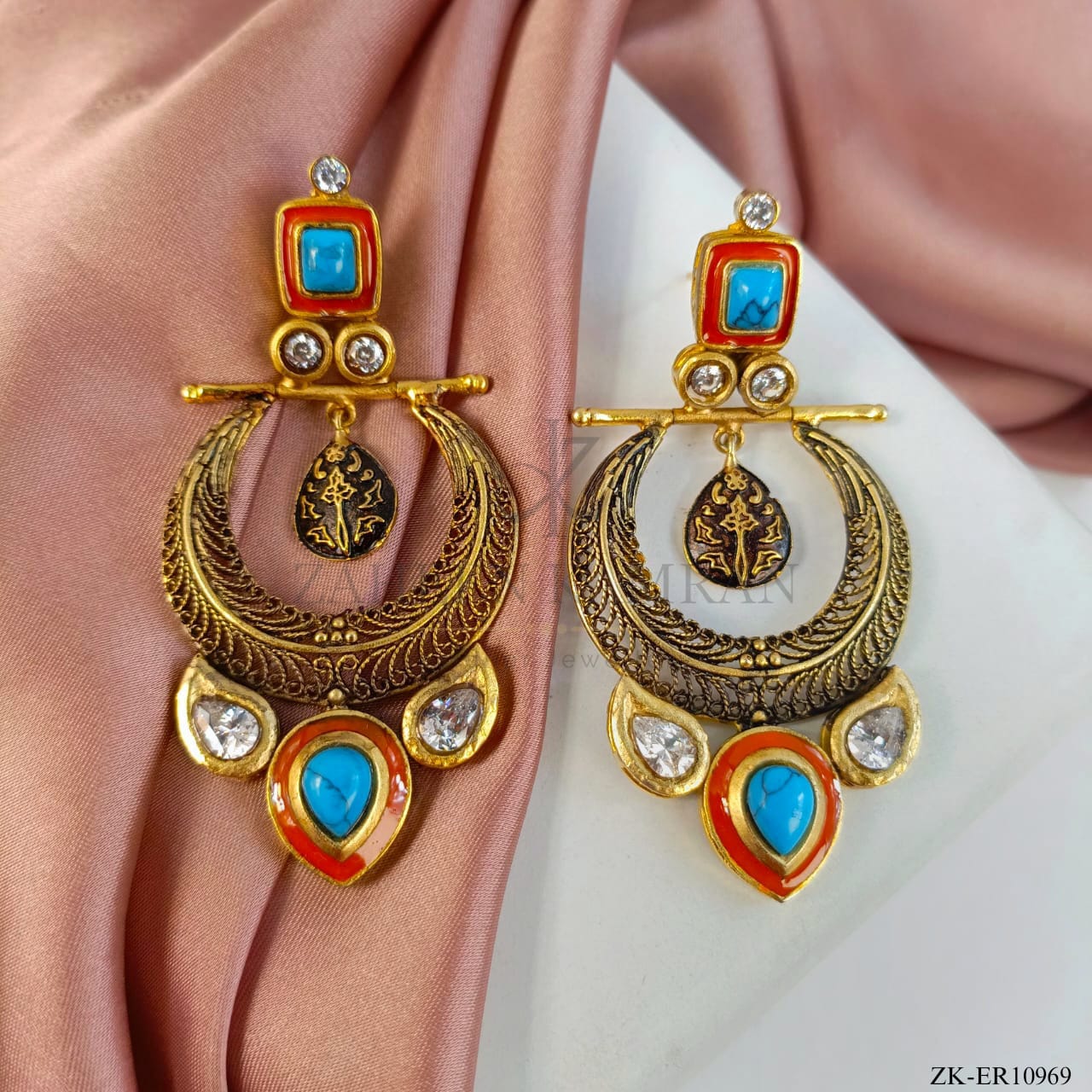 ANTIQUE FEROZA EARRINGS