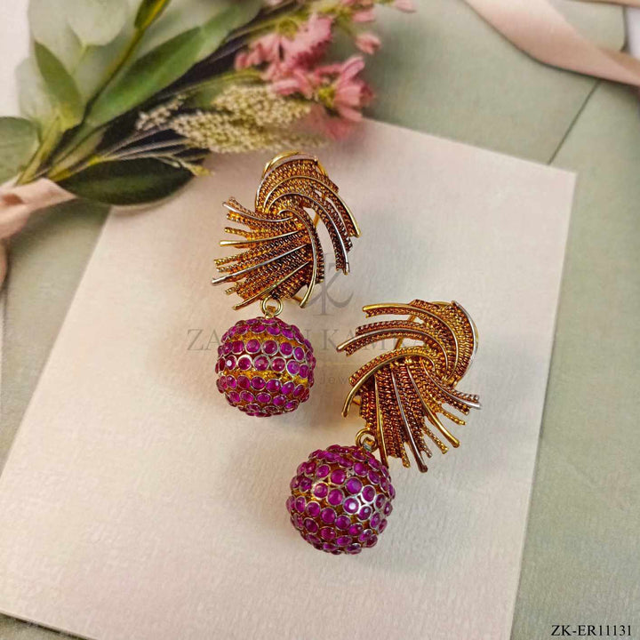ANTIQUE RUBY EARRINGS