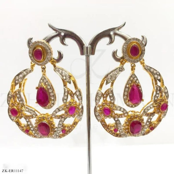 Dangle Style Ruby Earrings