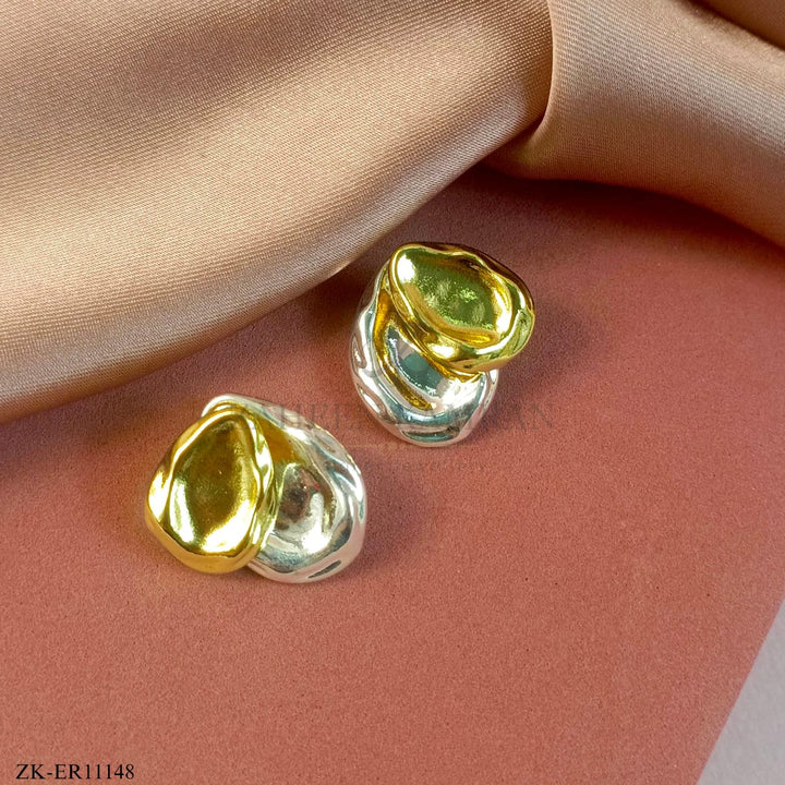 DOUBLE TONE EARRINGS