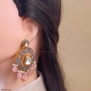 PINK STONES EARRINGS