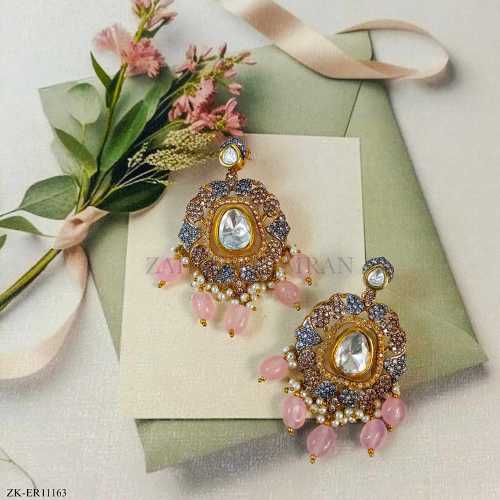 PINK STONES EARRINGS