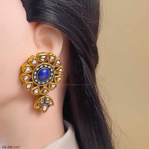 SAPPHIRE KUNDAN EARRINGS