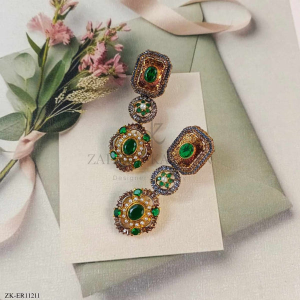 ANTIQUE EMERALD EARRINGS