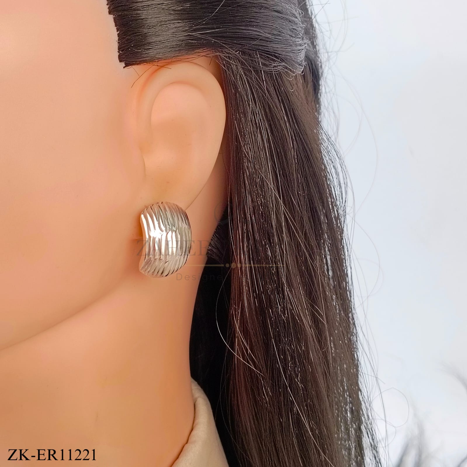 925 Silver Stride Hoop