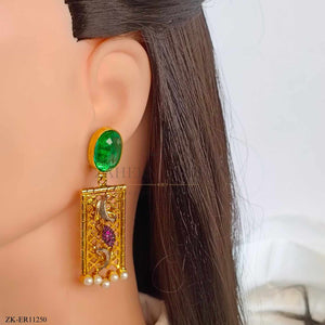 ANTIQUE EMERALD EARRINGS