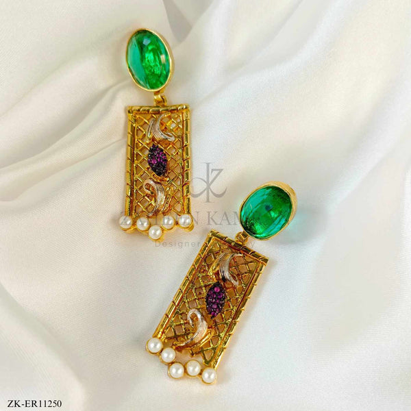 ANTIQUE EMERALD EARRINGS