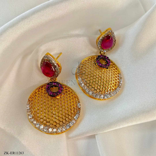 RUBY CIRCLE EARRINGS