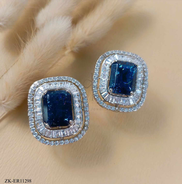 SAPPHIRE SILVER EARRINGS