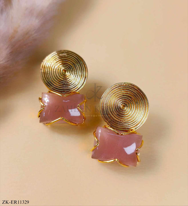 PINK STONES EARRINGS