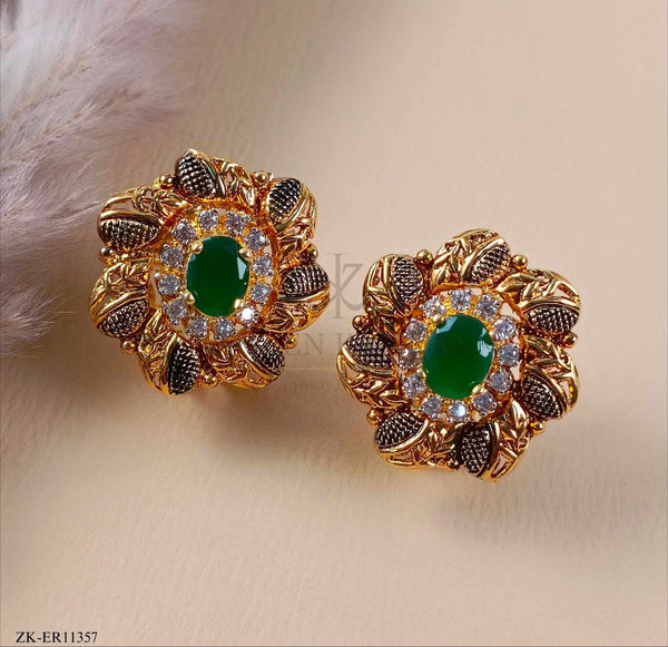 ANTIQUE EMERALD EARRINGS