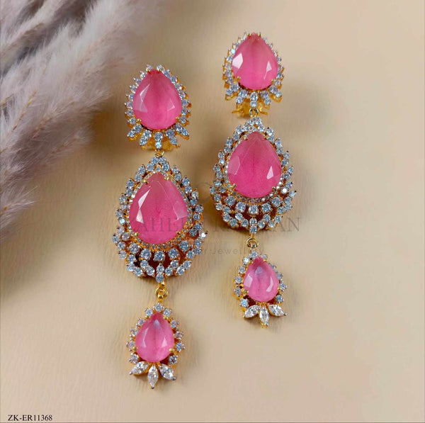 PINK STONE EARRINGS