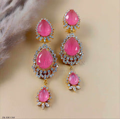 PINK STONE EARRINGS