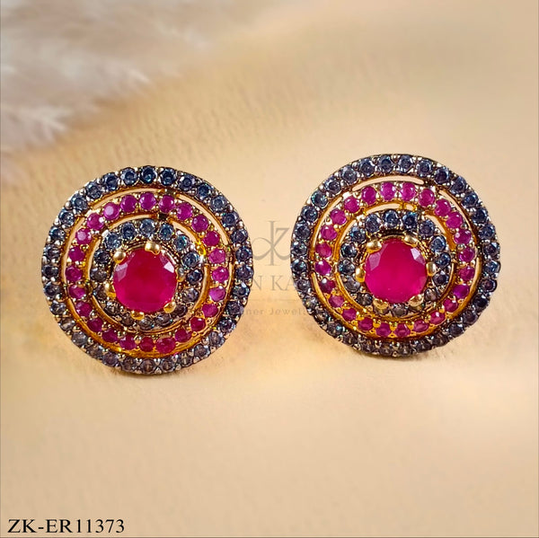 ROUND RUBY EARRINGS