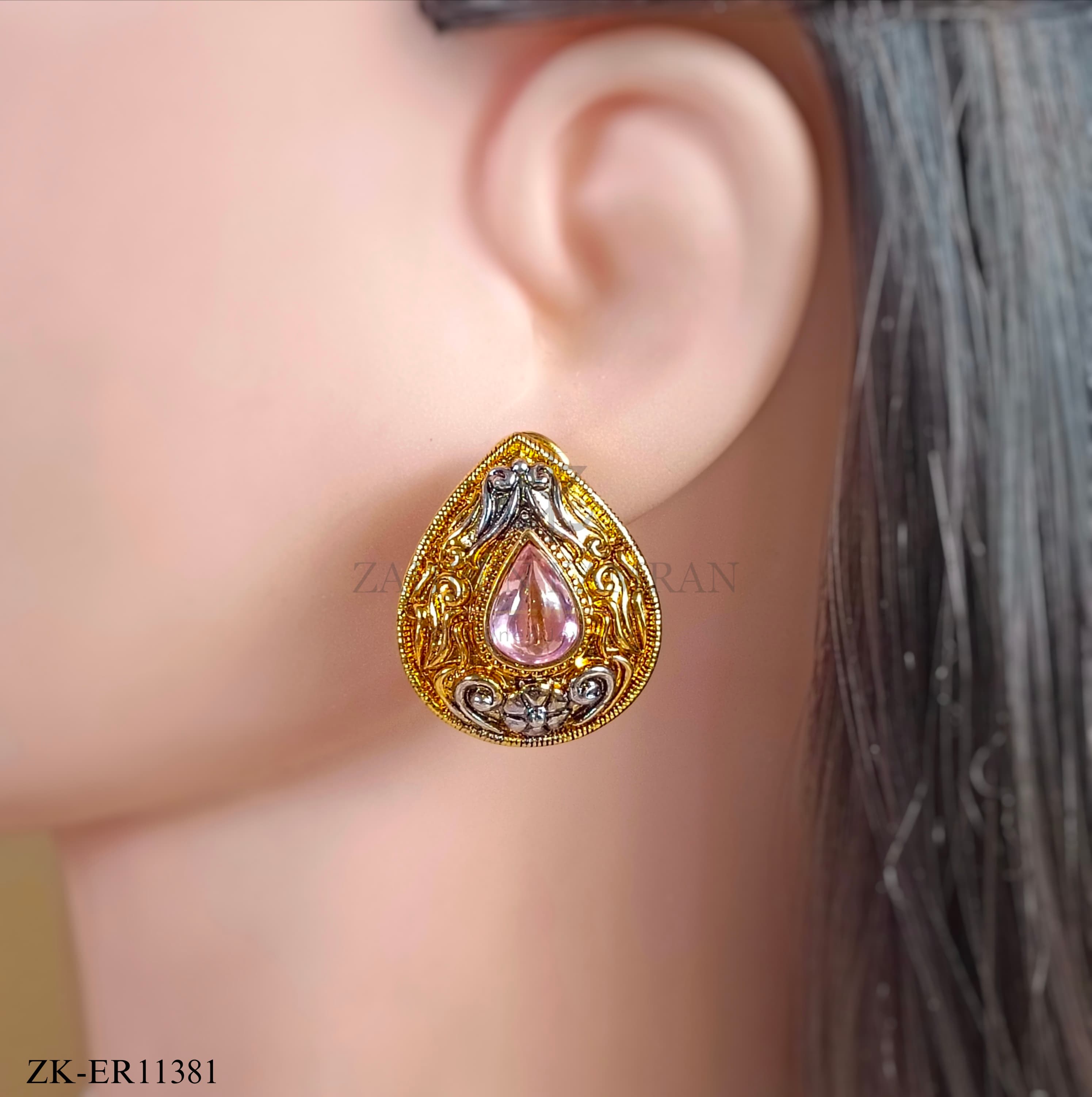 PINK STONES EARRINGS