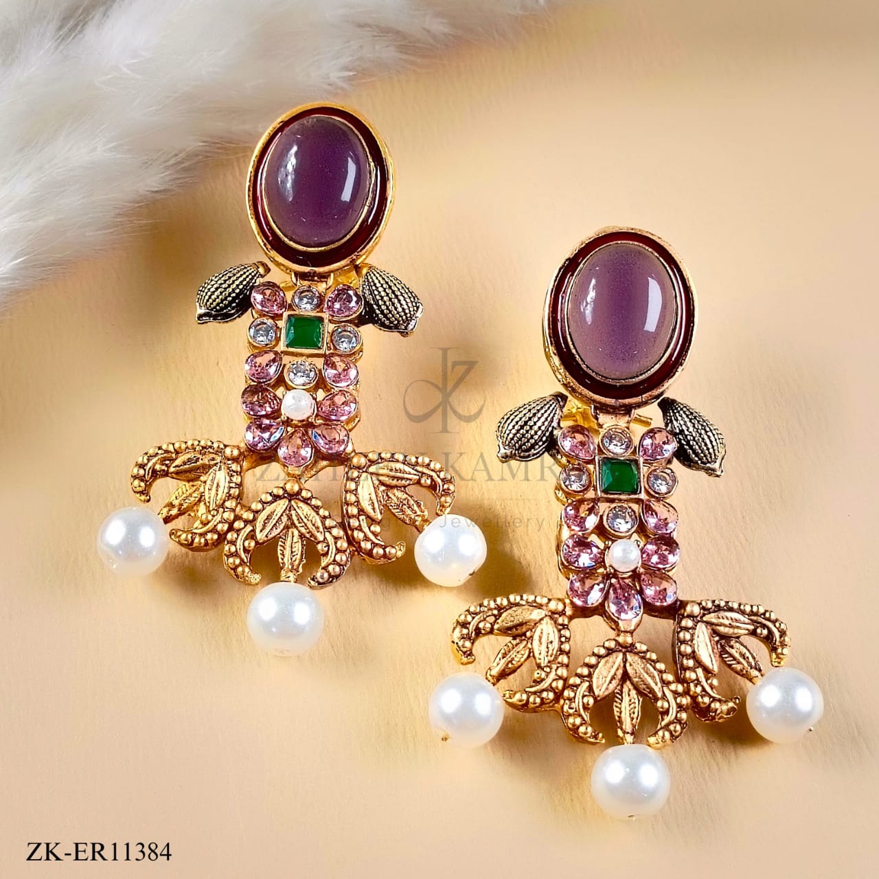 ANTIQUE AMETHYST EARRINGS