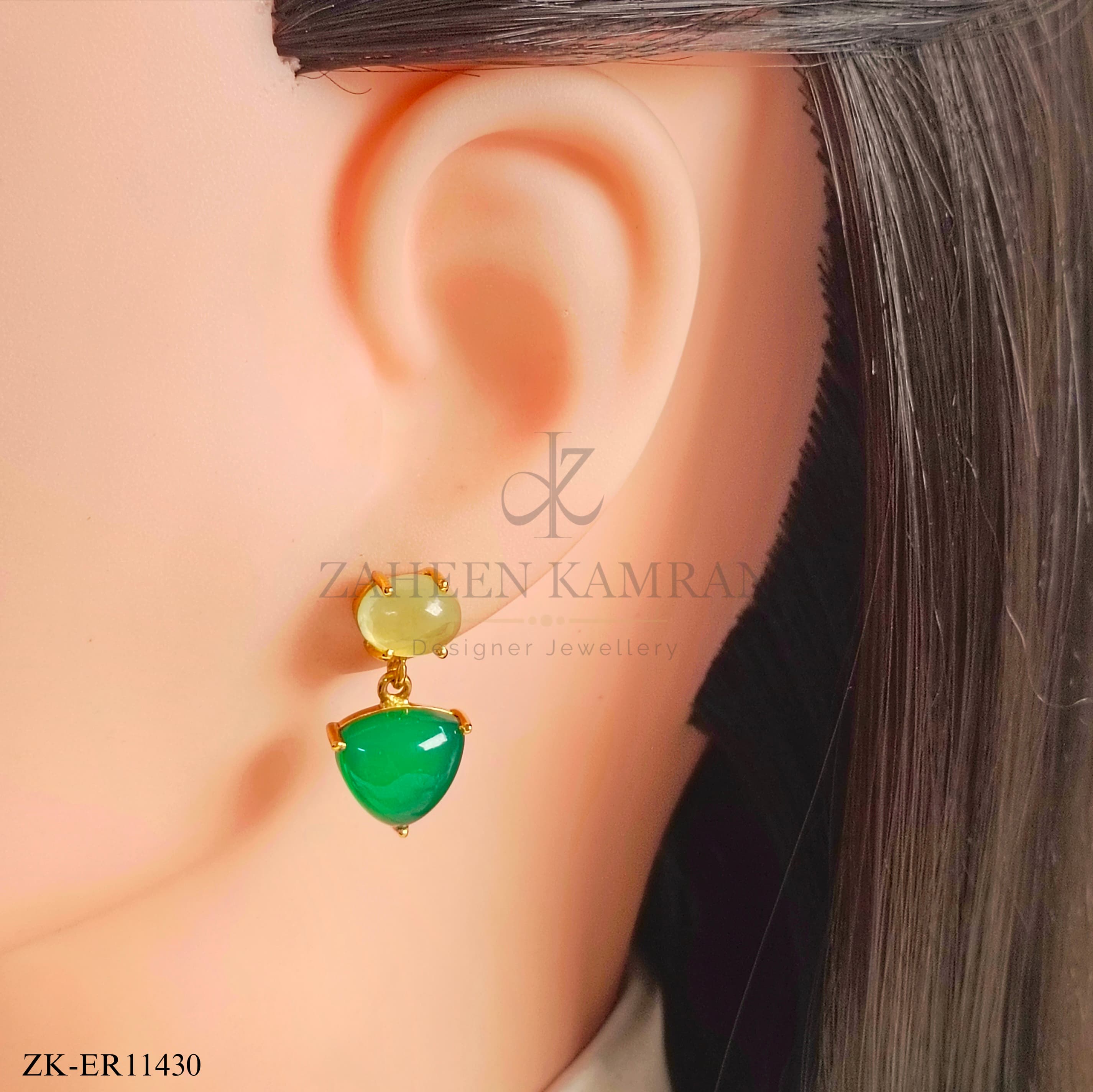 925 EMERALD EARRINGS