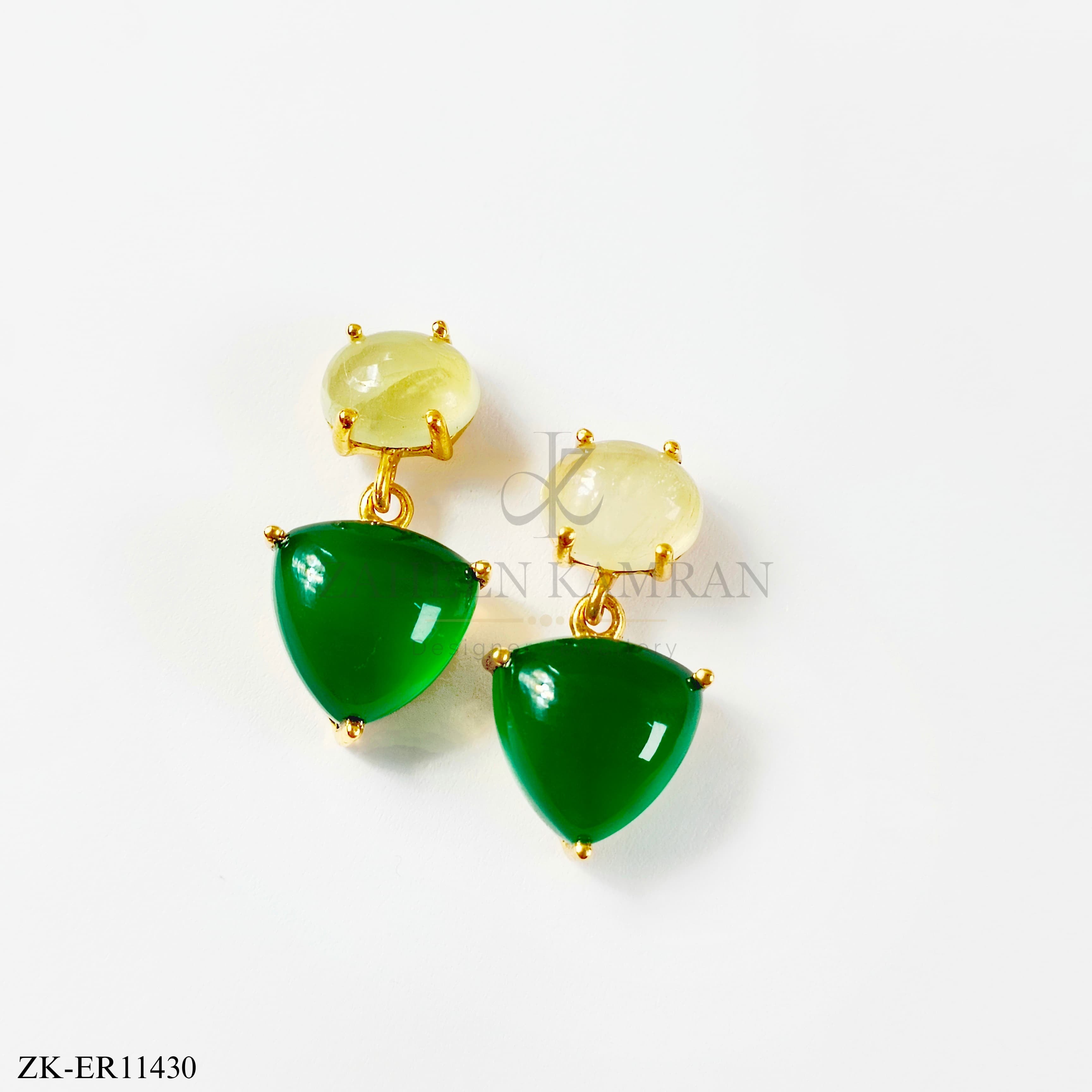 925 EMERALD EARRINGS
