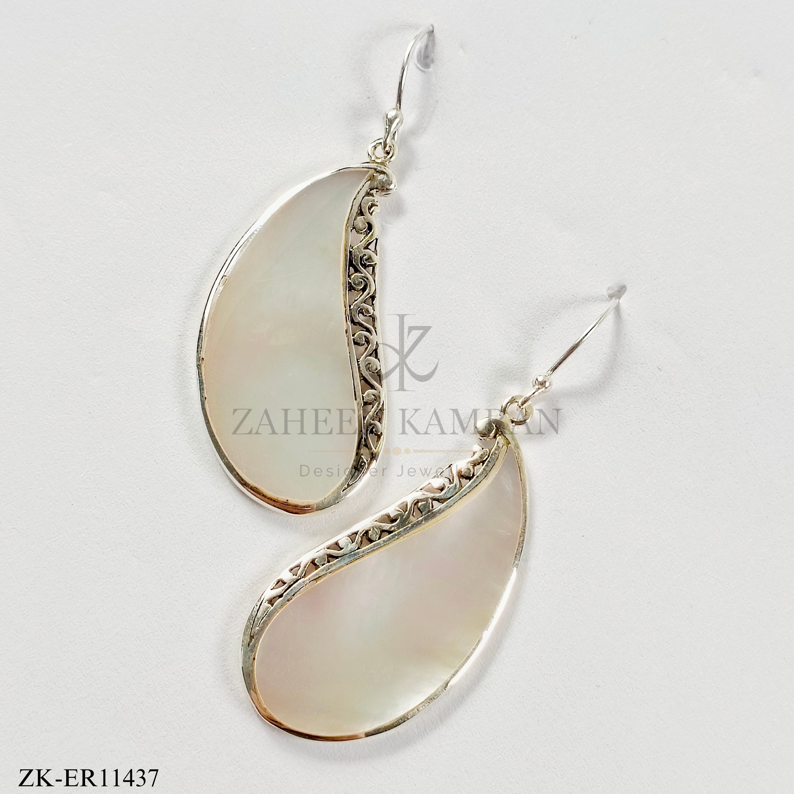 925 WHITE OPAL EARRINGS