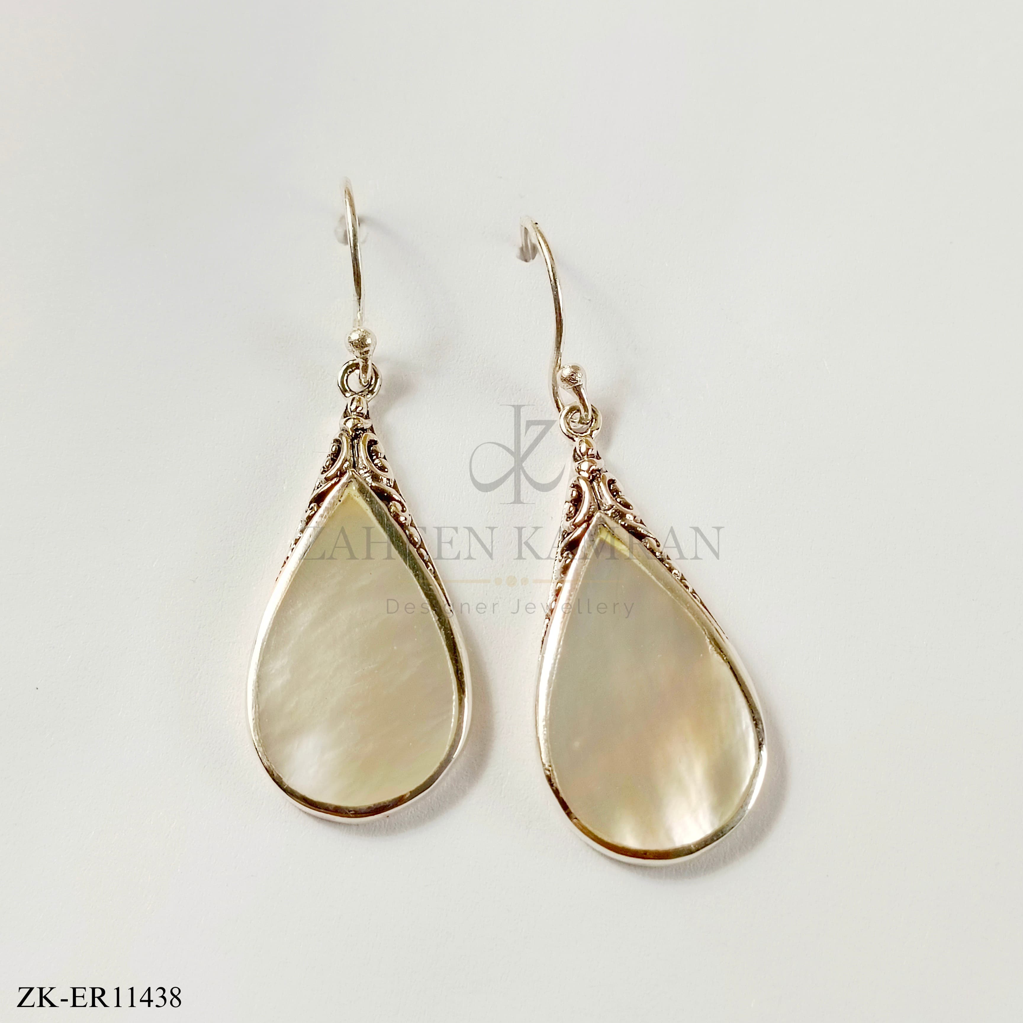 925 WHITE OPAL EARRINGS