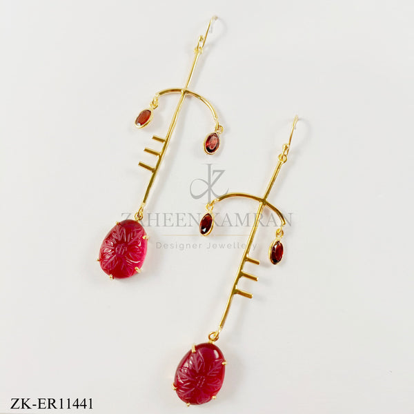 925 RUBY EARRINGS