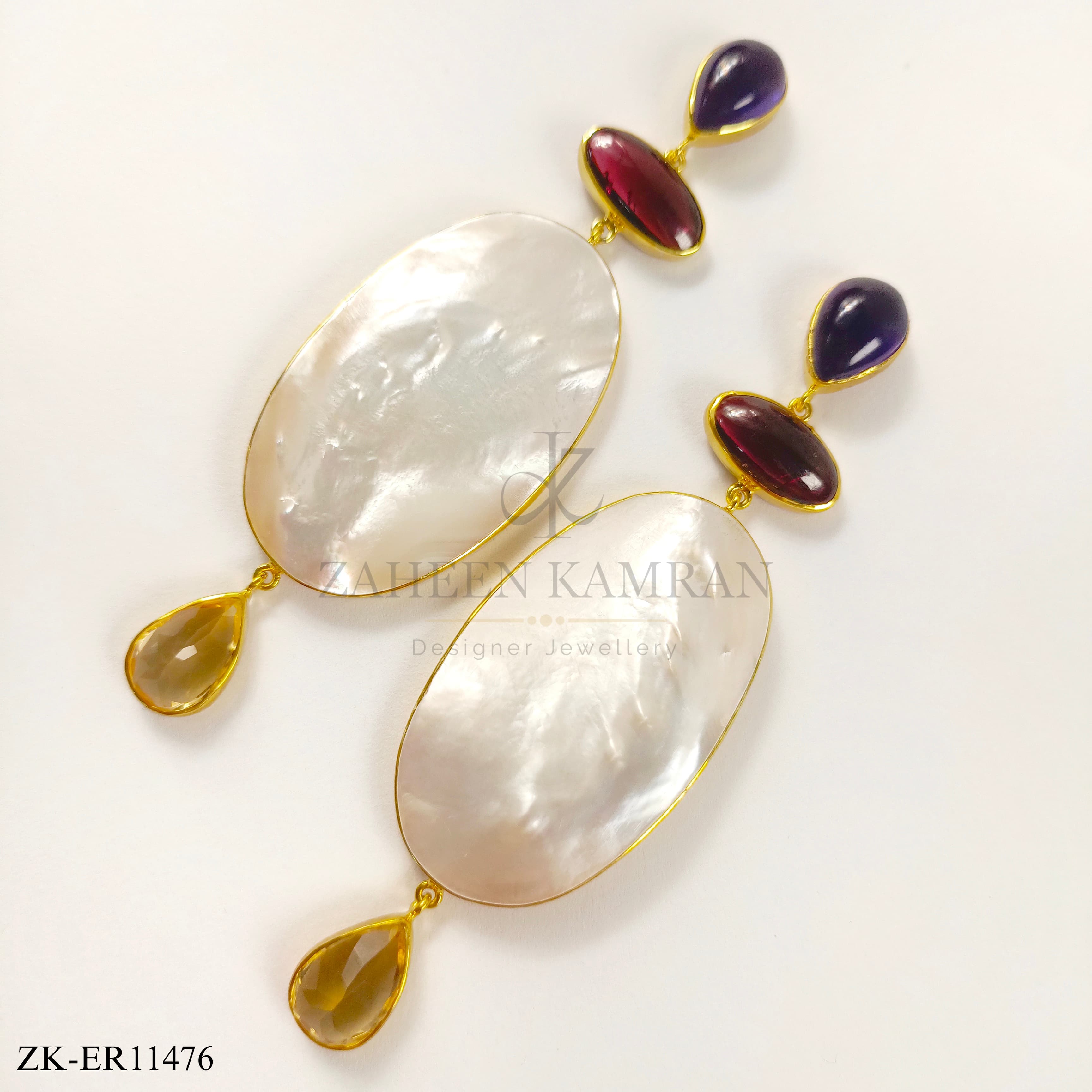 925 WHITE OPAL EARRINGS