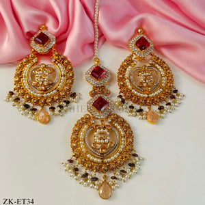 RUBY TIKKA AND EARRINGS