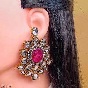 RUBY EARRINGS AND TIKKA