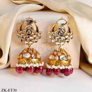 KUNDAN EARRINGS AND TIKKA