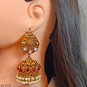 RUBY EARRINGS AND TIKKA