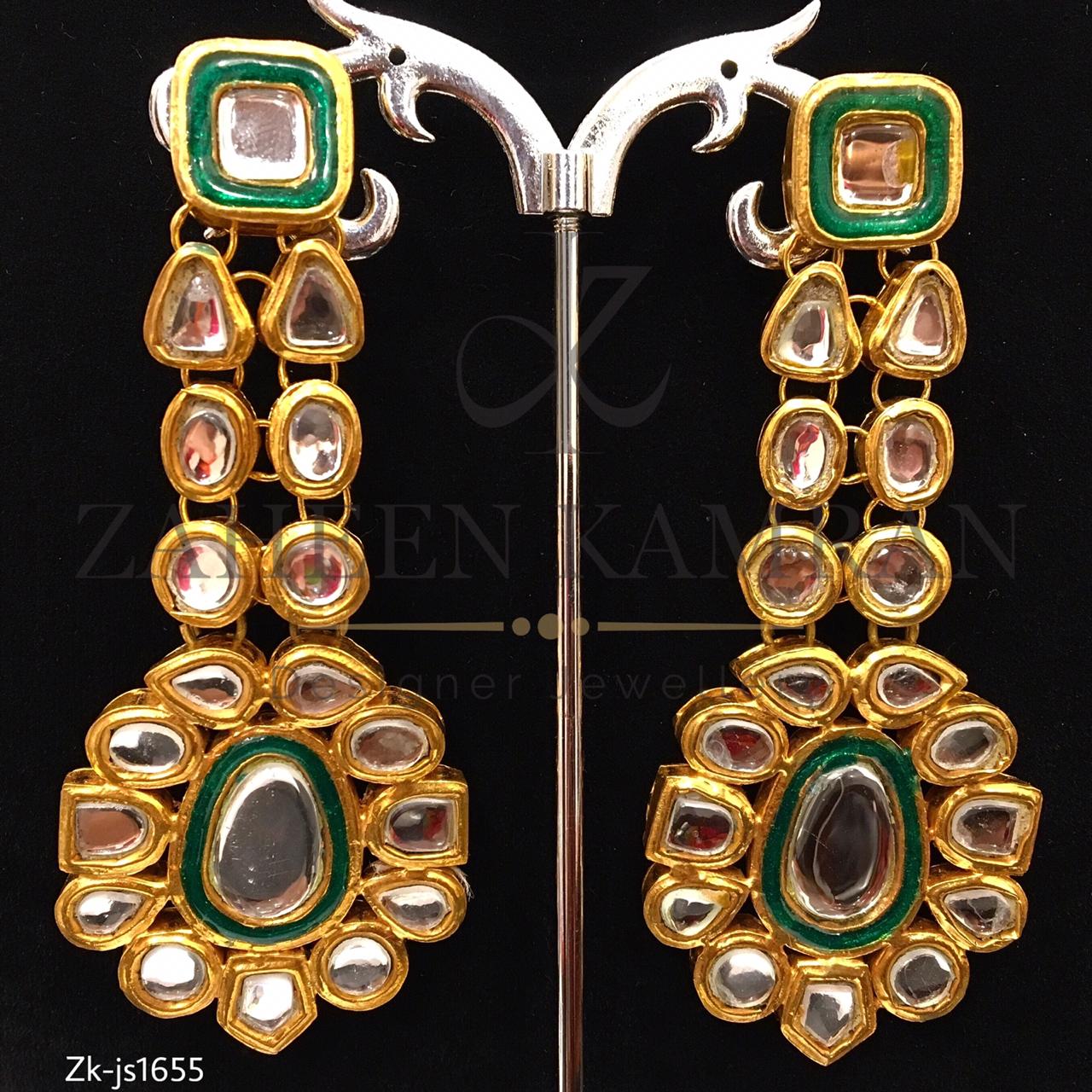 Gold Plated Oval Kundan Necklace