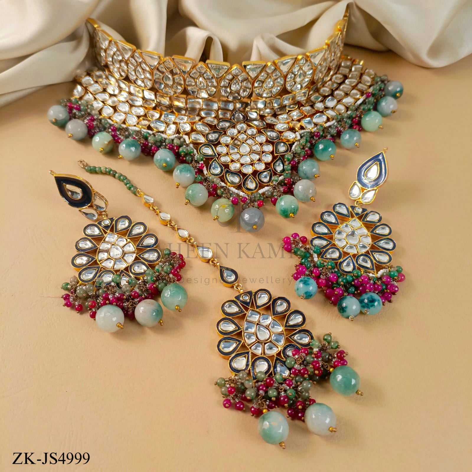 Elegant Ferozi Kundan Set