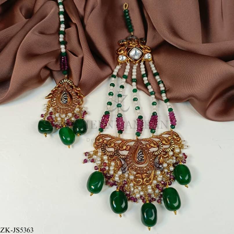 ANTIQUE EMERALD SET